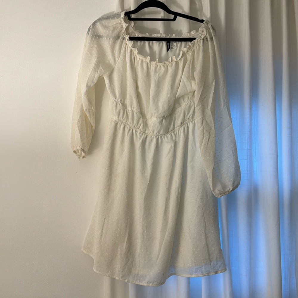 White mini dress